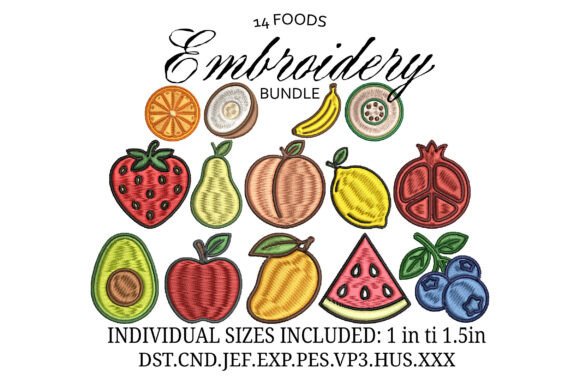 Download Foods Embroidery Designs - Embroidery designs Collection