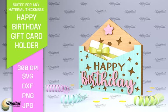 Download Birthday Gift Card Holder Laser Cut - Card Collection