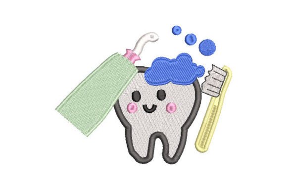 Download Tooth and Brush Embroidery Designs - Embroidery designs Collection