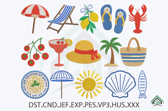 Download Italian Summer Mini Embroidery Designs - Embroidery designs Collection